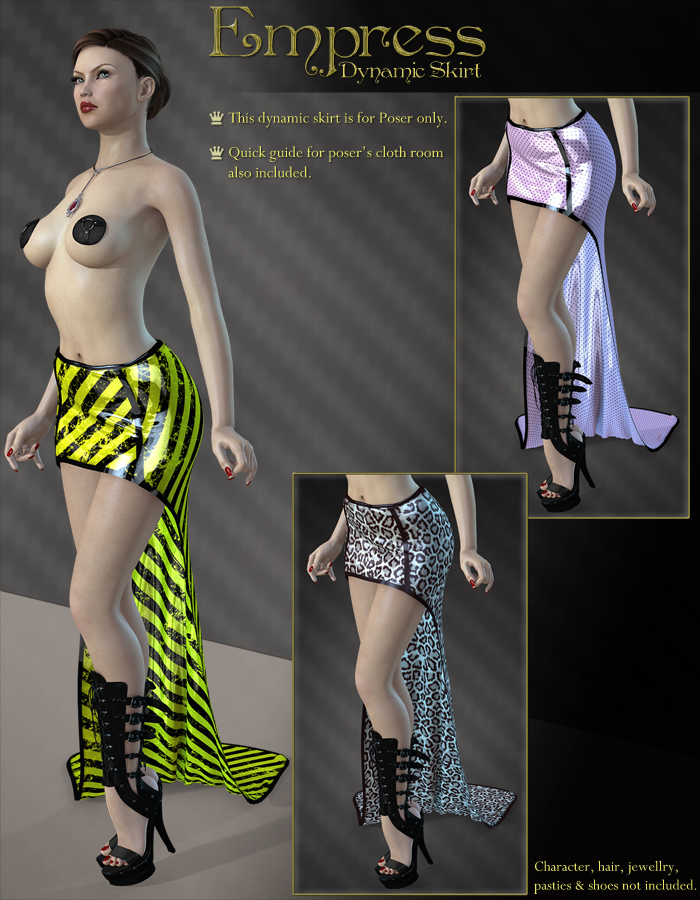 Empress Dynamic Skirt by: , 3D Models by Daz 3D