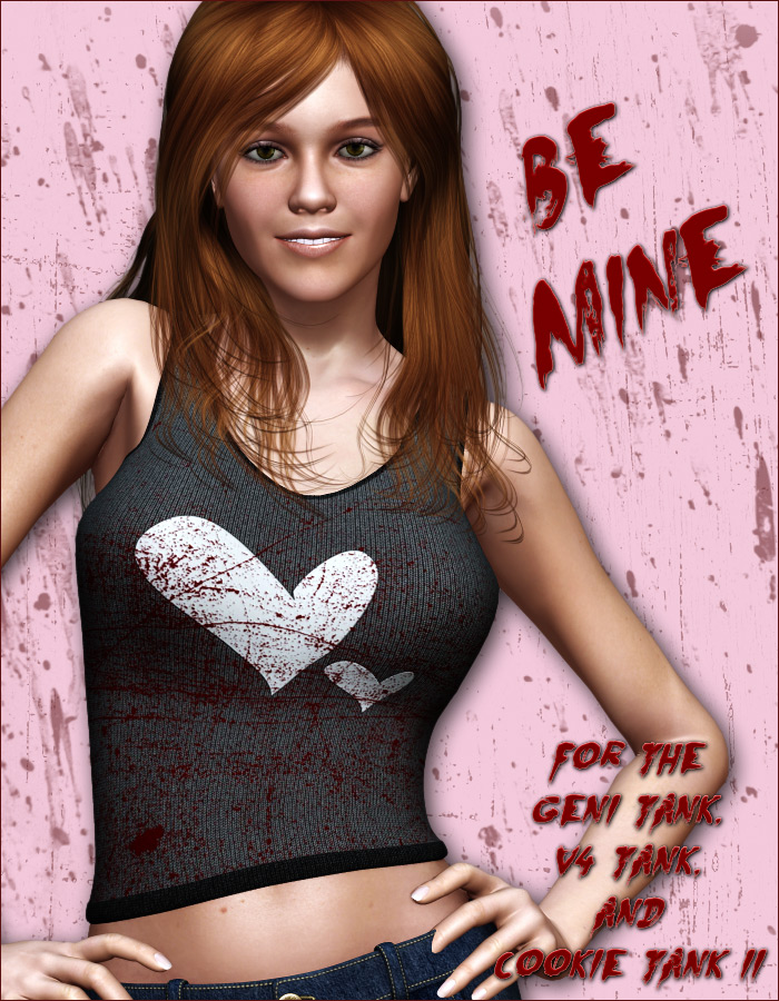 Be Mine Tank Top Textures by: , 3D Models by Daz 3D