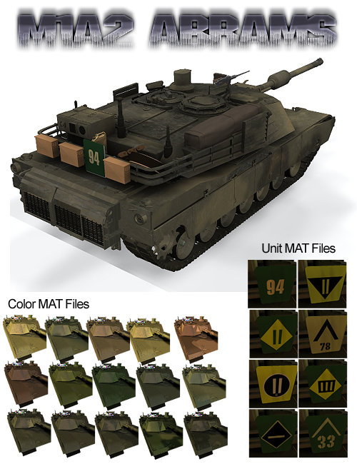M1 Abrams Main Battle Tank by: KuroKuma, 3D Models by Daz 3D
