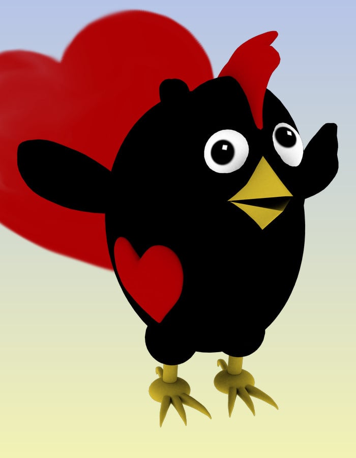 Henrietta Heart Hen Henrietta Heart Hen by: NGartplay, 3D Models by Daz 3D