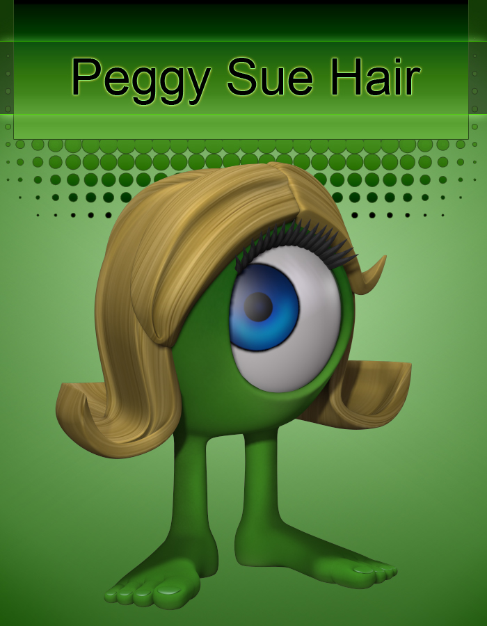 Peggy Sue Hair for Rounds by: EvilinnocenceRuntimeDNA, 3D Models by Daz 3D