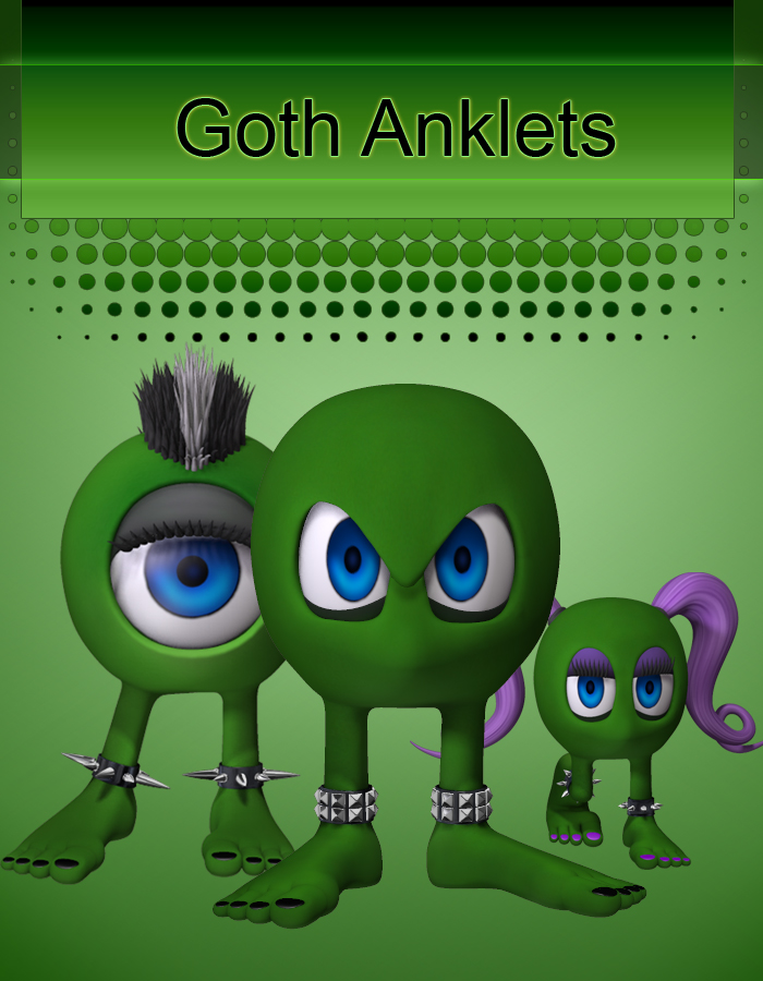 Goth Anklets for Rounds by: EvilinnocenceRuntimeDNA, 3D Models by Daz 3D