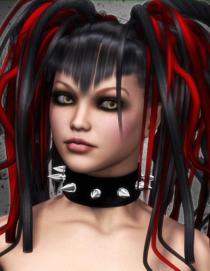 Alchemy Goth - Chokers and More  3d Models for Daz Studio and Poser