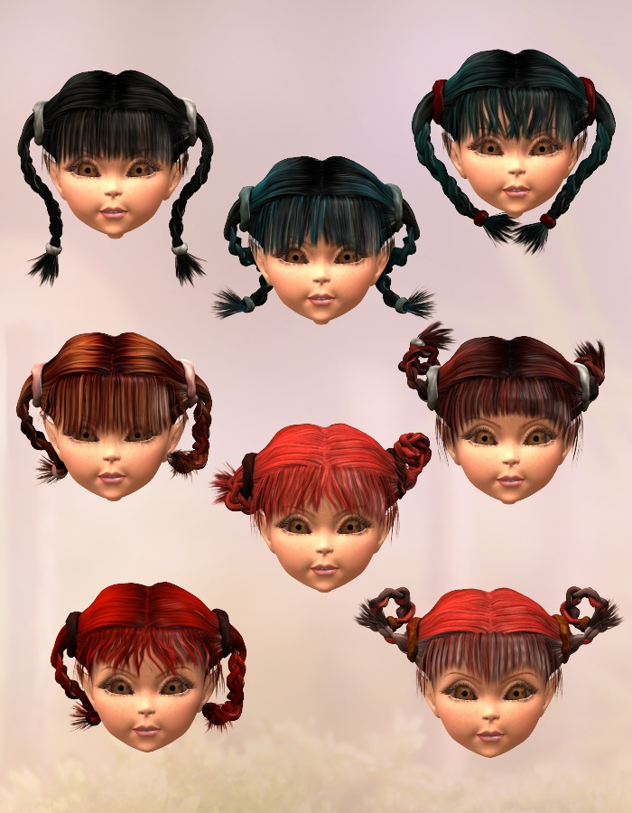 Polly Hair by: 3D-GHDesignRuntimeDNA, 3D Models by Daz 3D
