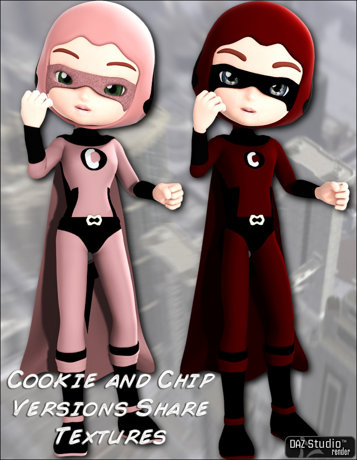 Cookie and Chip Super Bundle by: , 3D Models by Daz 3D