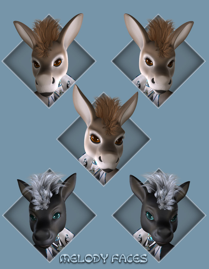 Furries' Faces - Equine by: Capsces Digital InkRuntimeDNA, 3D Models by Daz 3D