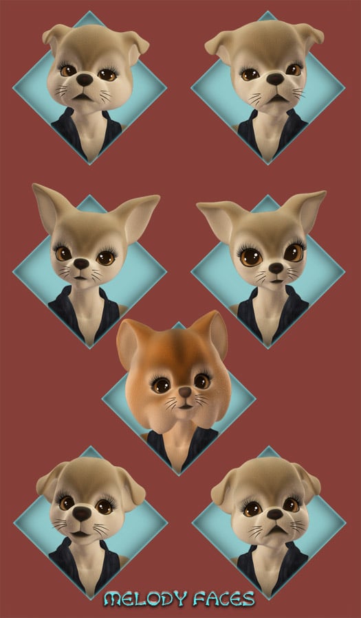 Furries' Faces - Dog by: Capsces Digital InkRuntimeDNA, 3D Models by Daz 3D