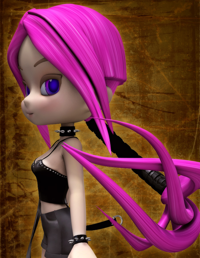 Slayer Hair for Cookie by: EvilinnocenceRuntimeDNA, 3D Models by Daz 3D