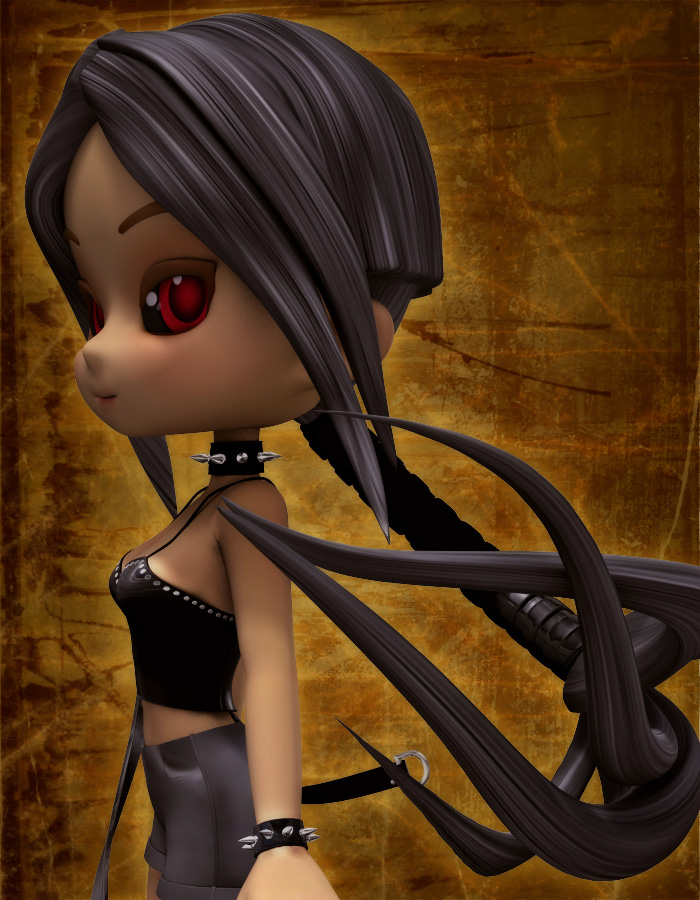 Slayer Hair for Cookie by: EvilinnocenceRuntimeDNA, 3D Models by Daz 3D