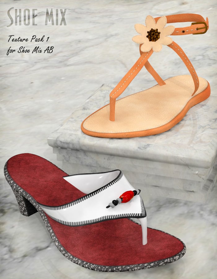 Shoe Mix Texture Pack 1 AD: Breeze by: eshaRuntimeDNA, 3D Models by Daz 3D
