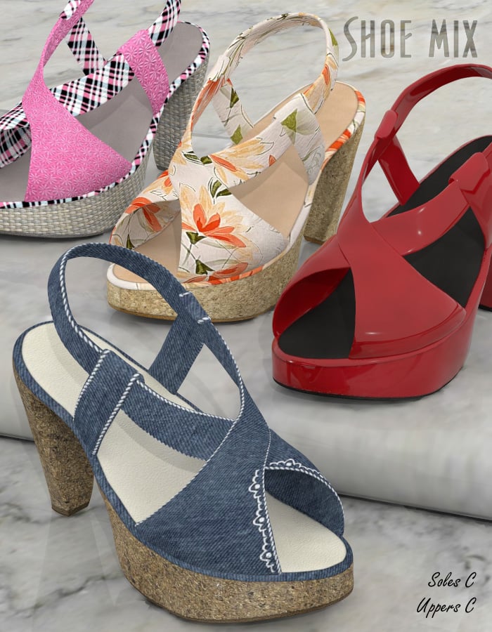 Shoe Mix Texture Pack 1 AD: Breeze by: eshaRuntimeDNA, 3D Models by Daz 3D