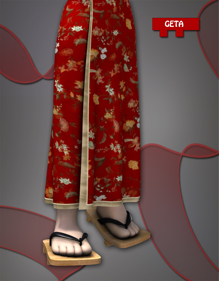 Geta Sandals for Cookie Geta Sandals for Cookie by: EvilinnocenceRuntimeDNA, 3D Models by Daz 3D
