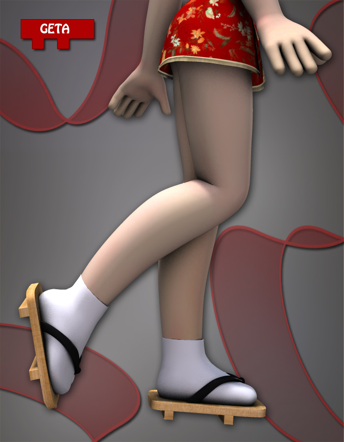 Geta Sandals for Cookie by: EvilinnocenceRuntimeDNA, 3D Models by Daz 3D
