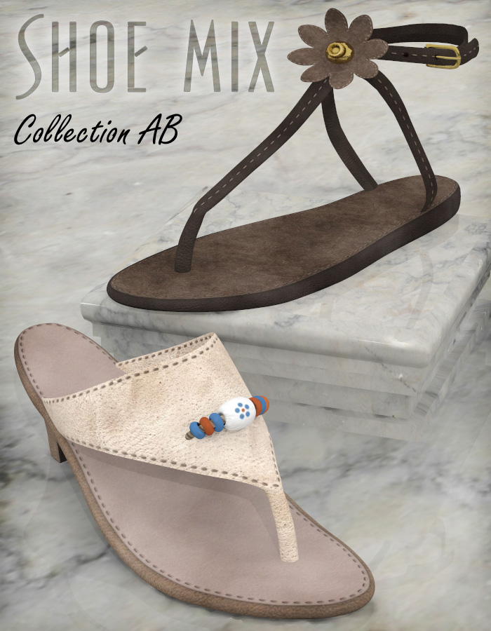Shoe Mix AB for V4 Shoe Mix AB for V4 by: eshaRuntimeDNA, 3D Models by Daz 3D