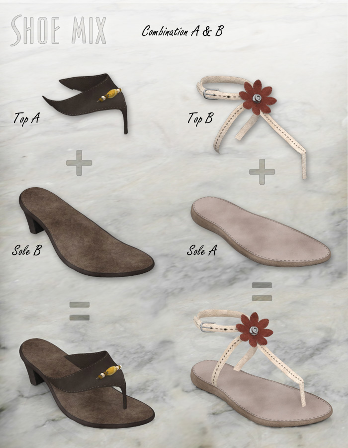Shoe Mix AB for V4 by: eshaRuntimeDNA, 3D Models by Daz 3D
