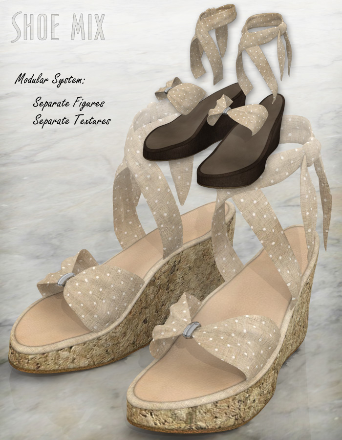 Shoe Mix CD for V4 Shoe Mix CD for V4 by: eshaRuntimeDNA, 3D Models by Daz 3D