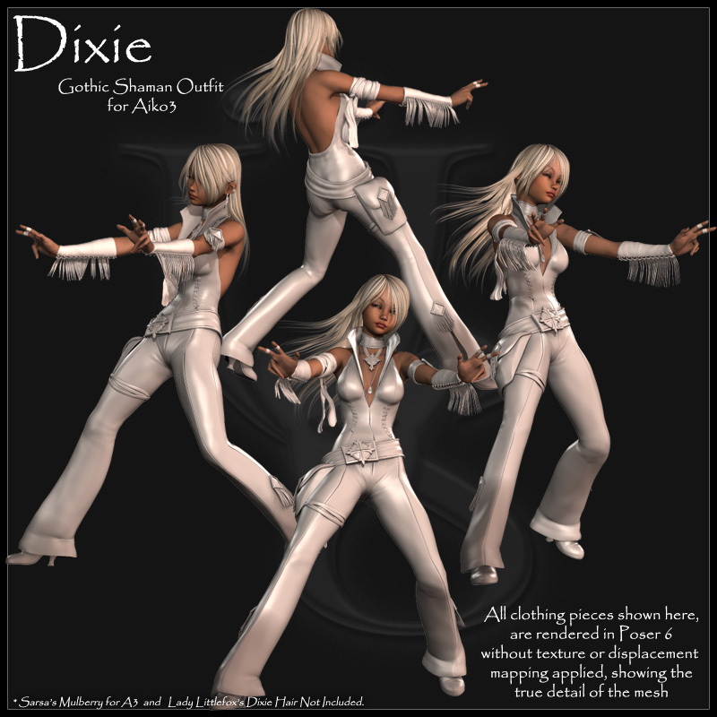 Dixie for A3 by: Lady LittlefoxRuntimeDNA, 3D Models by Daz 3D