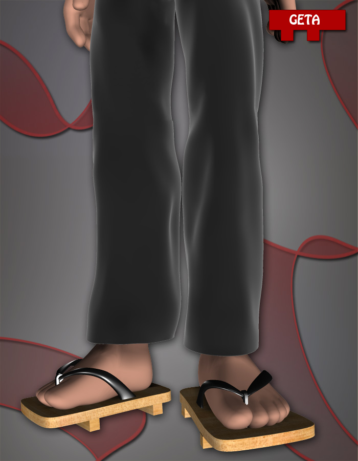 Geta Sandals for Chip by: EvilinnocenceRuntimeDNA, 3D Models by Daz 3D