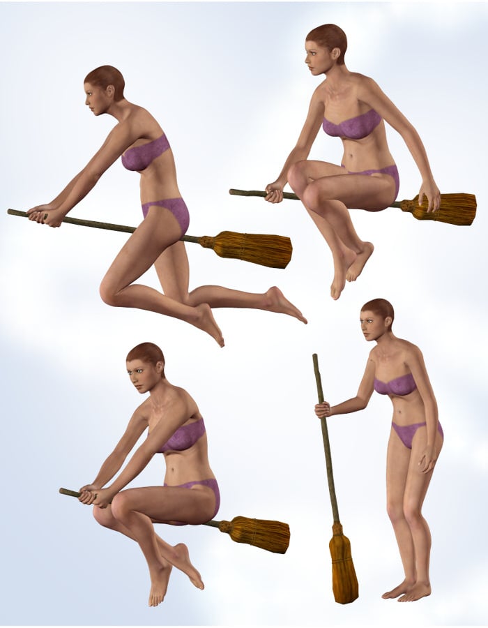 Moon Broom Poses by: NGartplay, 3D Models by Daz 3D