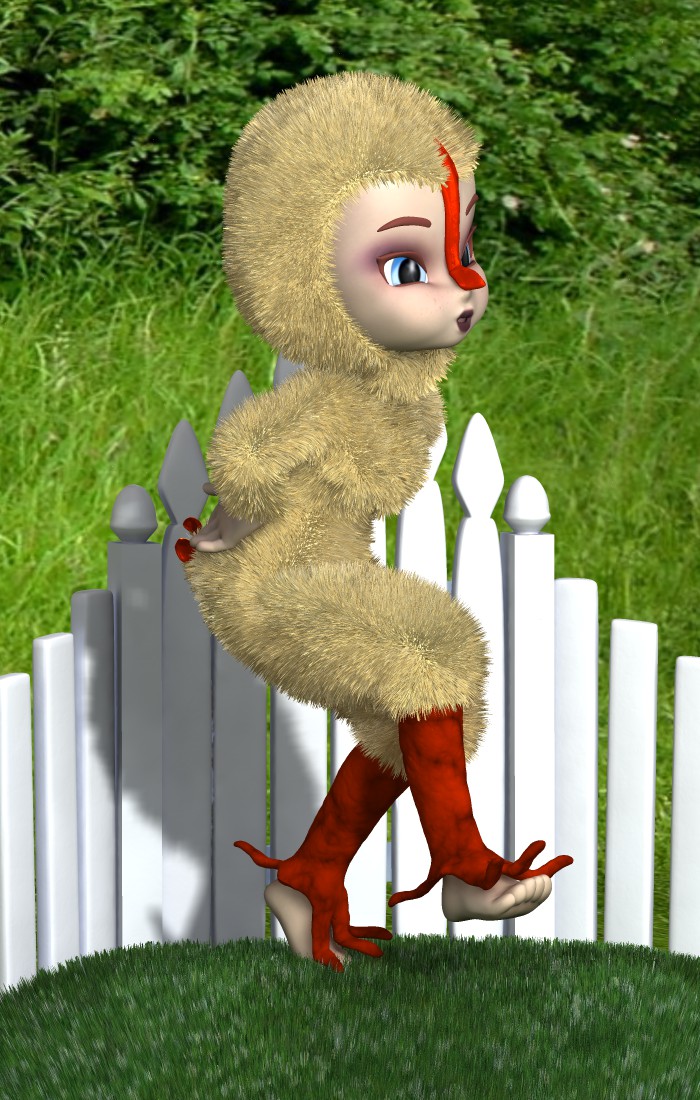 Chicken Costume for Cookie by: 3D-GHDesignRuntimeDNA, 3D Models by Daz 3D