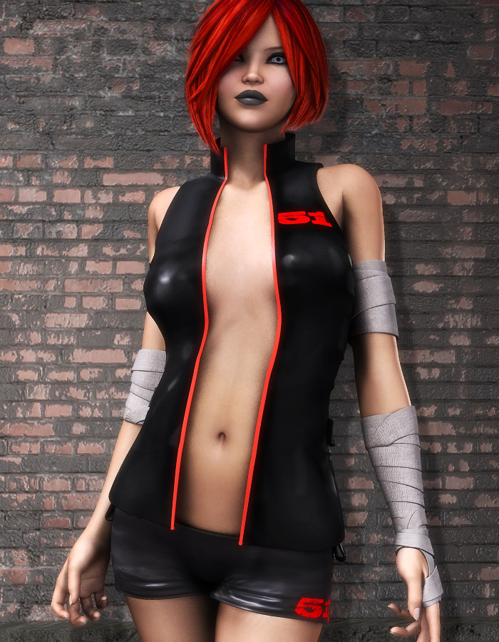 Night Slayers: Code 51 Shirt for V4 by: EvilinnocenceRuntimeDNA, 3D Models by Daz 3D