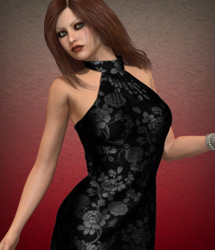Little Black Dress for V4 by: eshaRuntimeDNA, 3D Models by Daz 3D