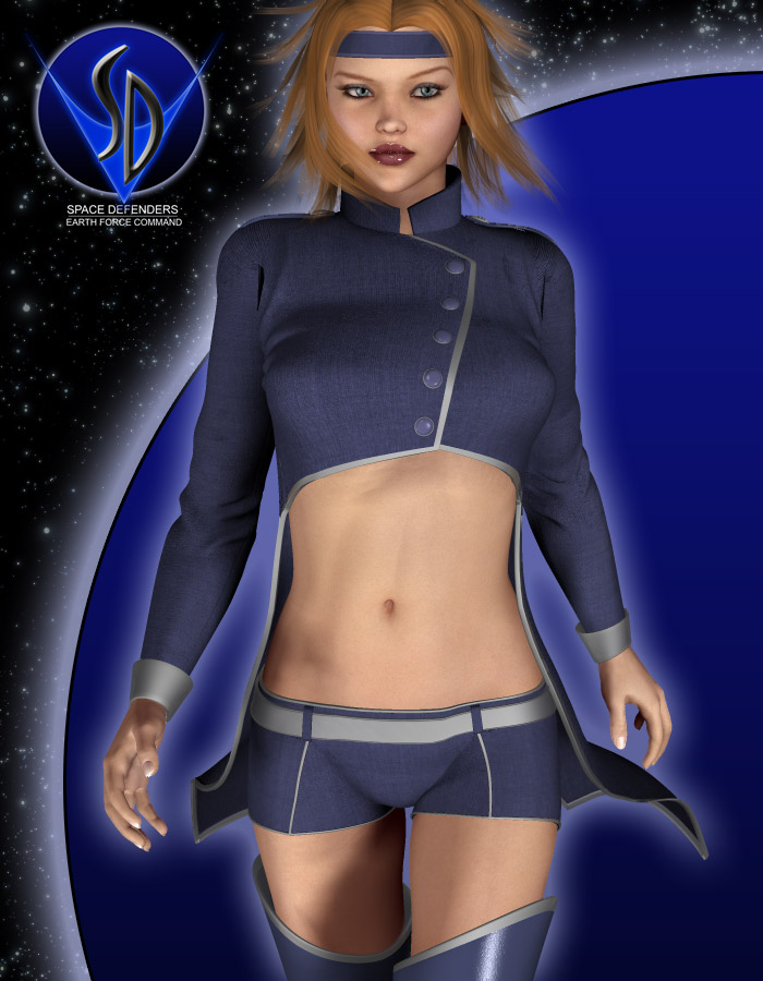 Space Defenders: Lieutenant for V4 by: EvilinnocenceRuntimeDNA, 3D Models by Daz 3D