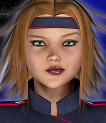 Space Defenders: Lieutenant Hair for V4 by: EvilinnocenceRuntimeDNA, 3D Models by Daz 3D