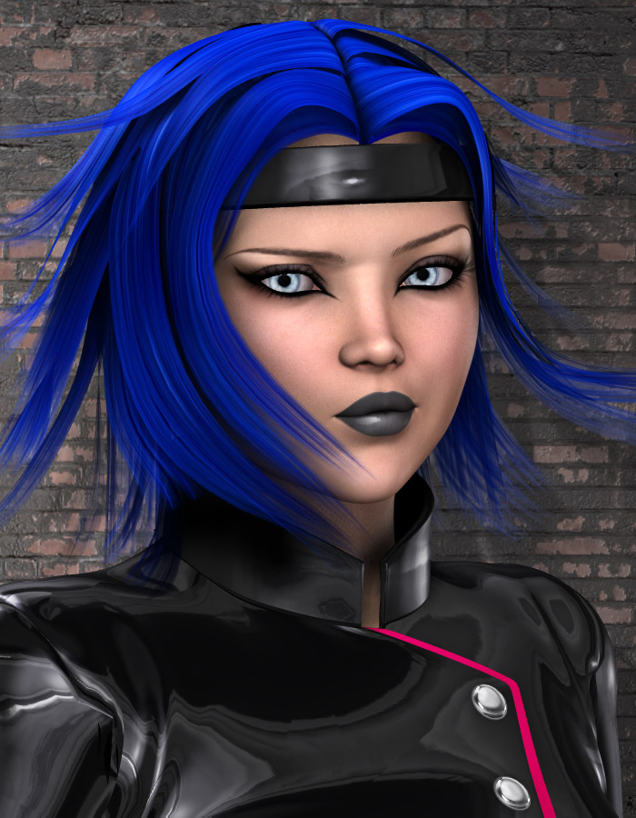 Night Slayers textures for Lieutenant Hair by: EvilinnocenceRuntimeDNA, 3D Models by Daz 3D