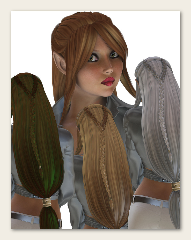 Heidi Hair Revisited - Natural by: , 3D Models by Daz 3D
