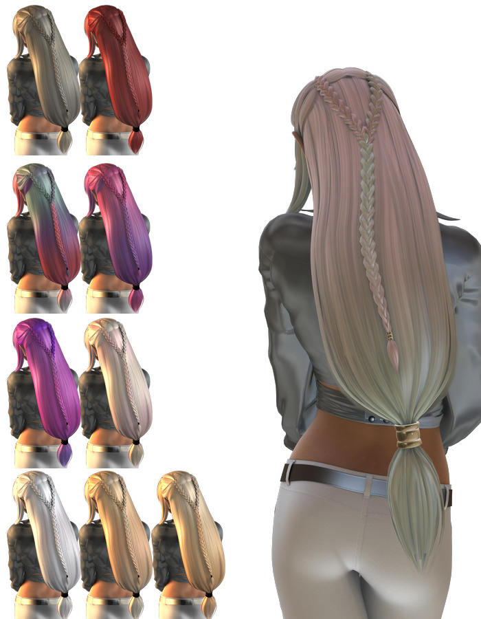 Heidi Hair Revisited - Romance by: , 3D Models by Daz 3D