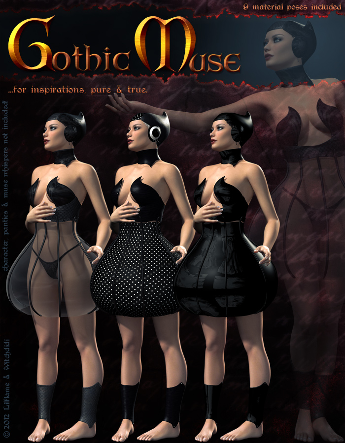 Gothic Muse by: LilflameWitchDidi, 3D Models by Daz 3D