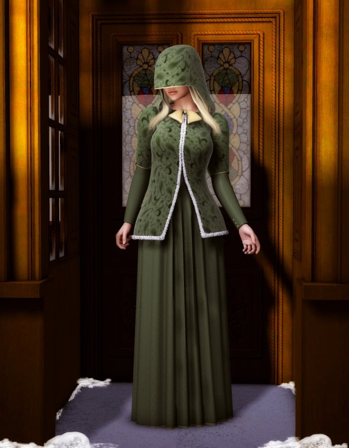 Caroling Dress for V4 by: EvilinnocenceRuntimeDNA, 3D Models by Daz 3D