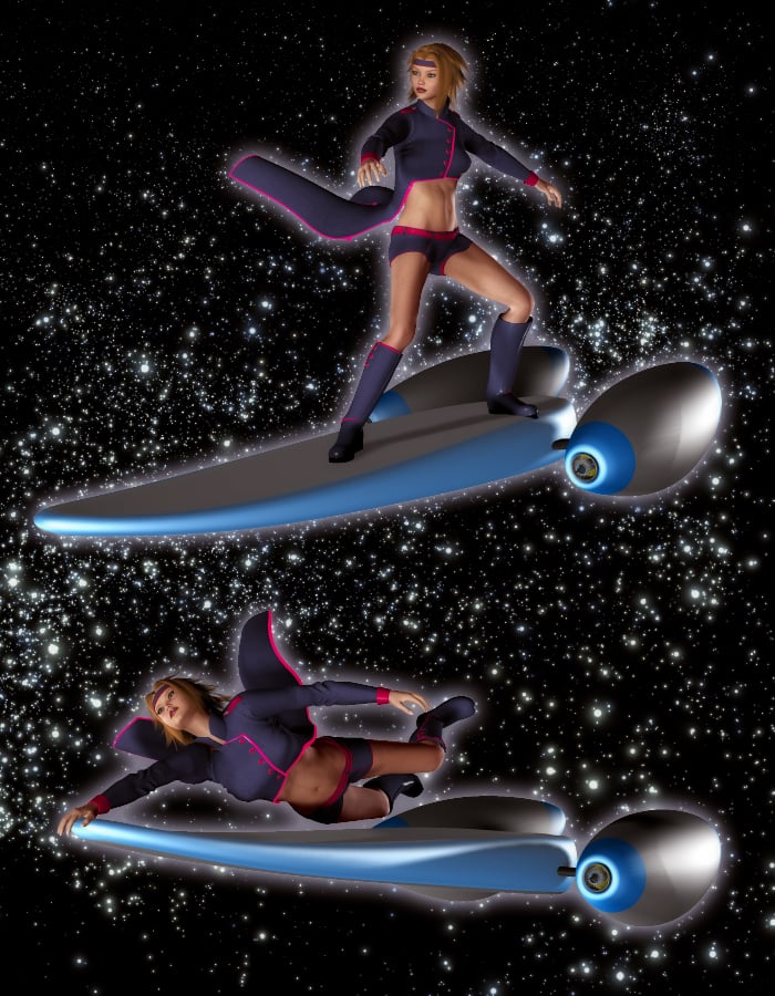 Space Defenders: Airboard by: EvilinnocenceRuntimeDNA, 3D Models by Daz 3D