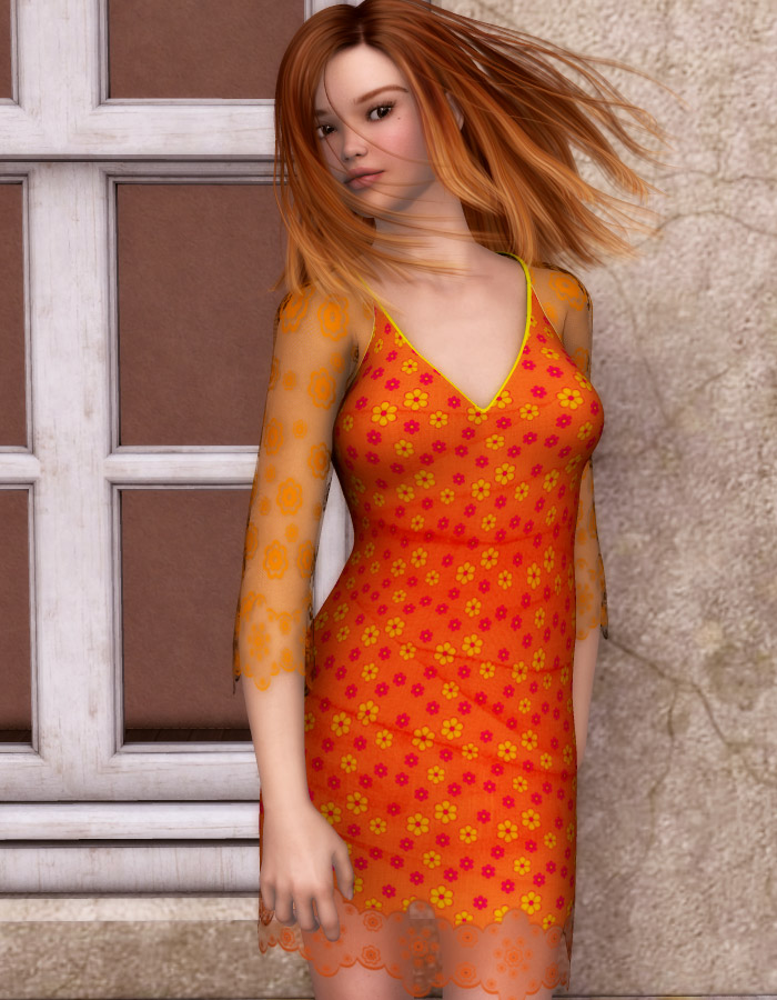 Funky Flowers for Butterfly Dress by: EvilinnocenceRuntimeDNA, 3D Models by Daz 3D