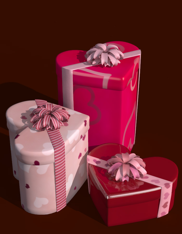 Heart Boxes by: eshaRuntimeDNA, 3D Models by Daz 3D