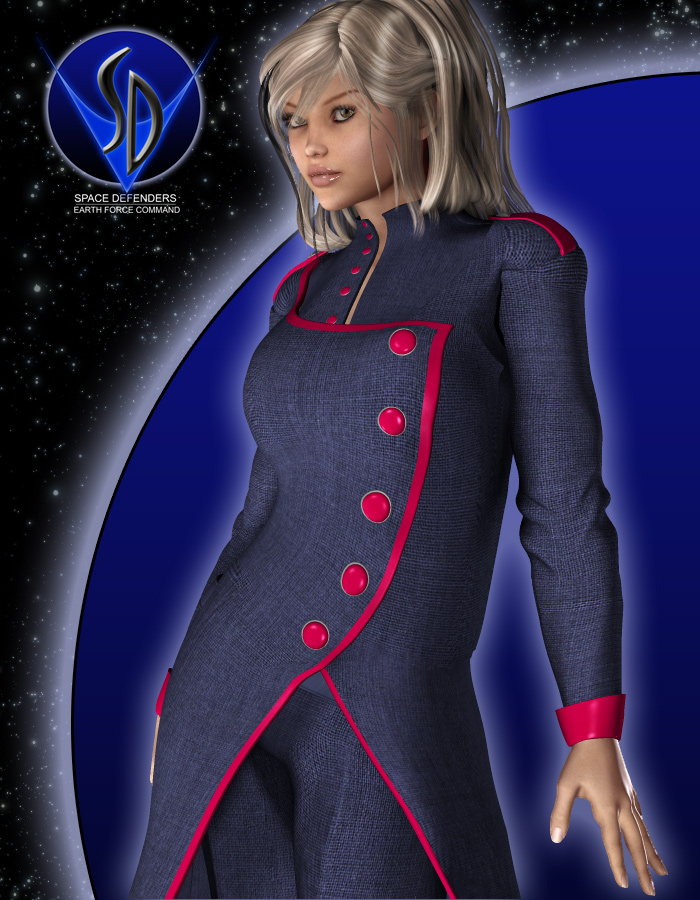 Space Defenders: Admiral for V4 by: EvilinnocenceRuntimeDNA, 3D Models by Daz 3D