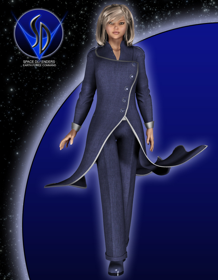Space Defenders: Admiral for V4 by: EvilinnocenceRuntimeDNA, 3D Models by Daz 3D