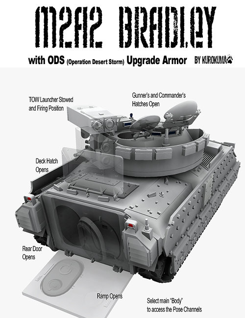 M2A2 Bradley ODS by: KuroKuma, 3D Models by Daz 3D