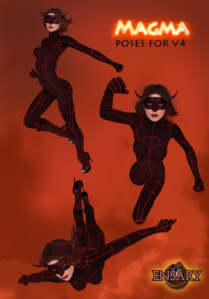 Magma poses by: EnsaryRuntimeDNA, 3D Models by Daz 3D