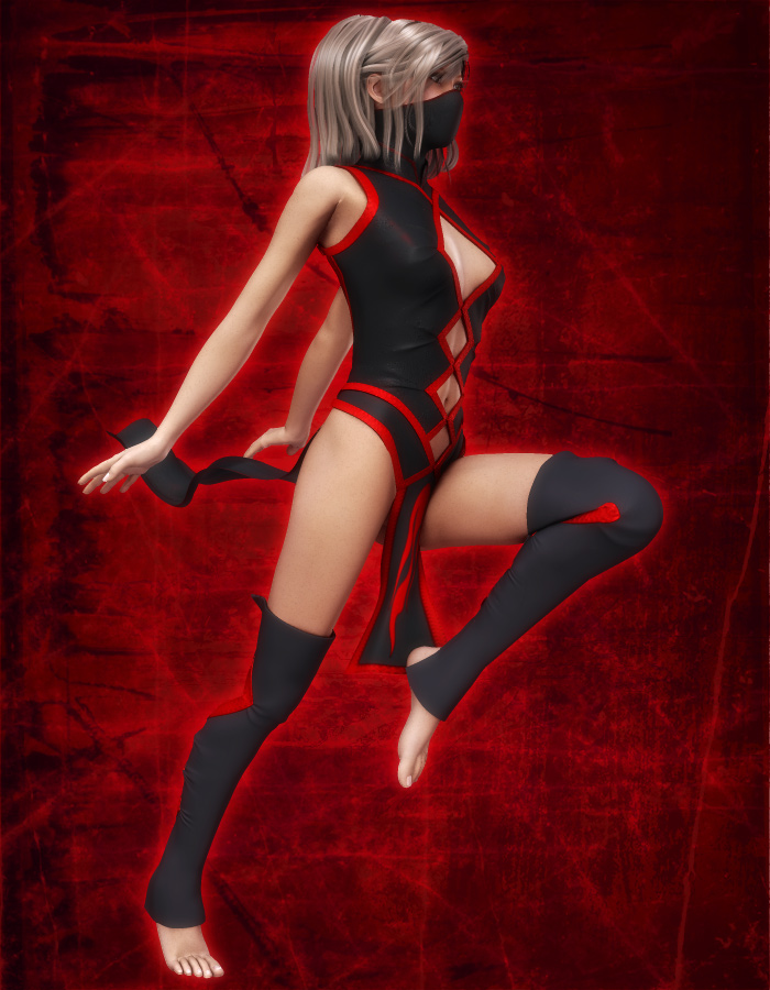 Ninja Poses for V4 by: EvilinnocenceRuntimeDNA, 3D Models by Daz 3D
