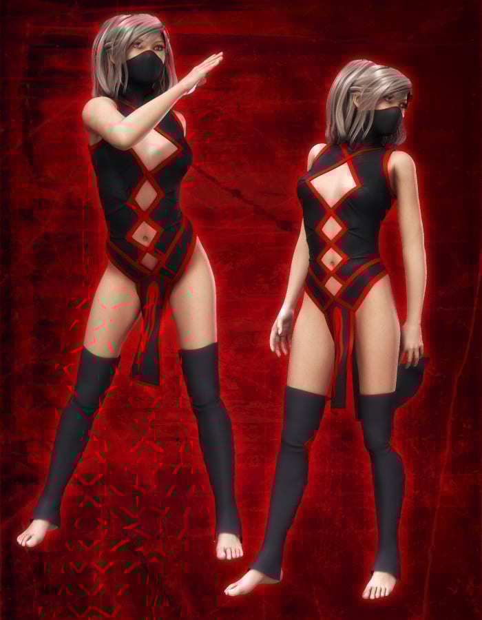 Shadow Warriors: Fire Lotus for V4 by: EvilinnocenceRuntimeDNA, 3D Models by Daz 3D