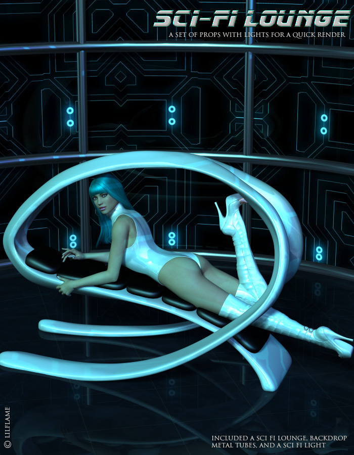 Sci-Fi Lounge by: LilflameRuntimeDNA, 3D Models by Daz 3D