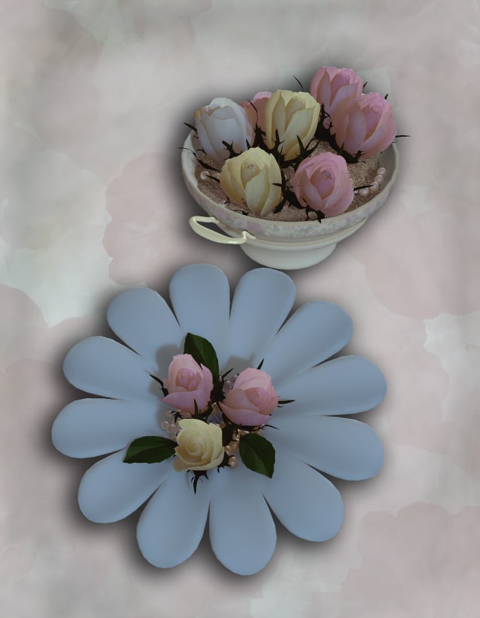 Shabby Chic Rose Decor Shabby Chic Rose Decor by: Anima GeminiRuntimeDNA, 3D Models by Daz 3D