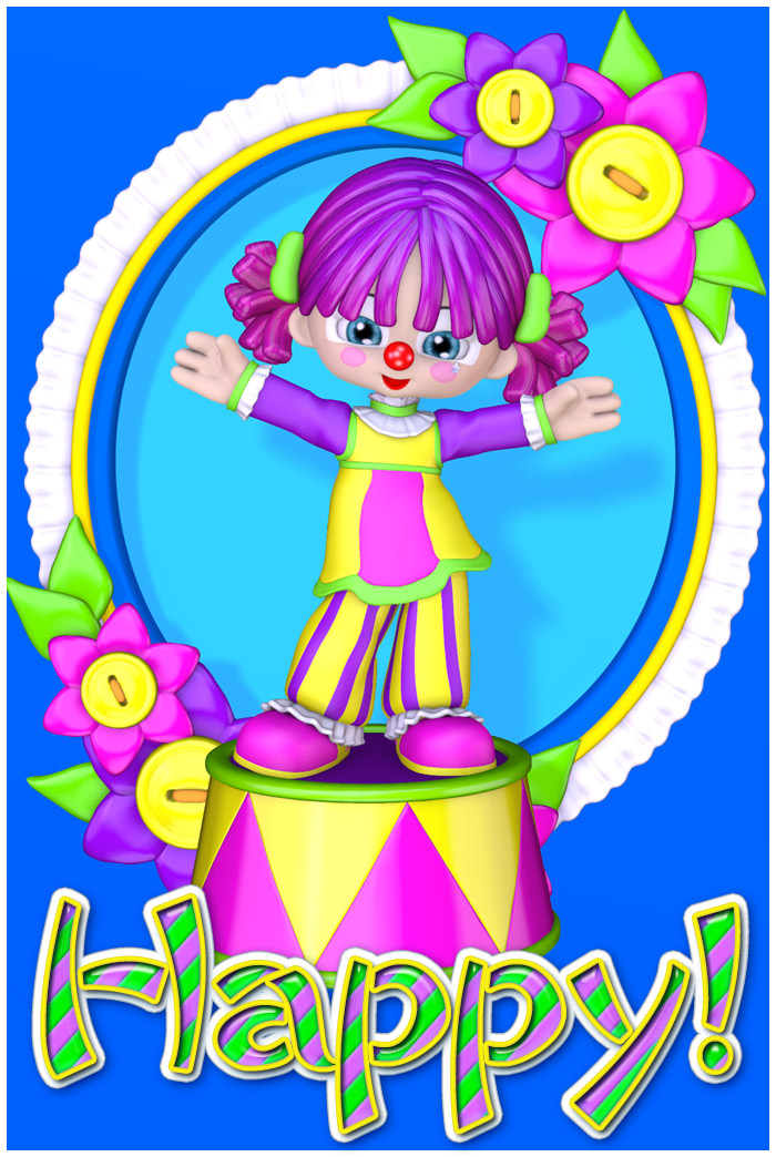 Gumdrops: Happy the Clown by: Lady LittlefoxRuntimeDNA, 3D Models by Daz 3D
