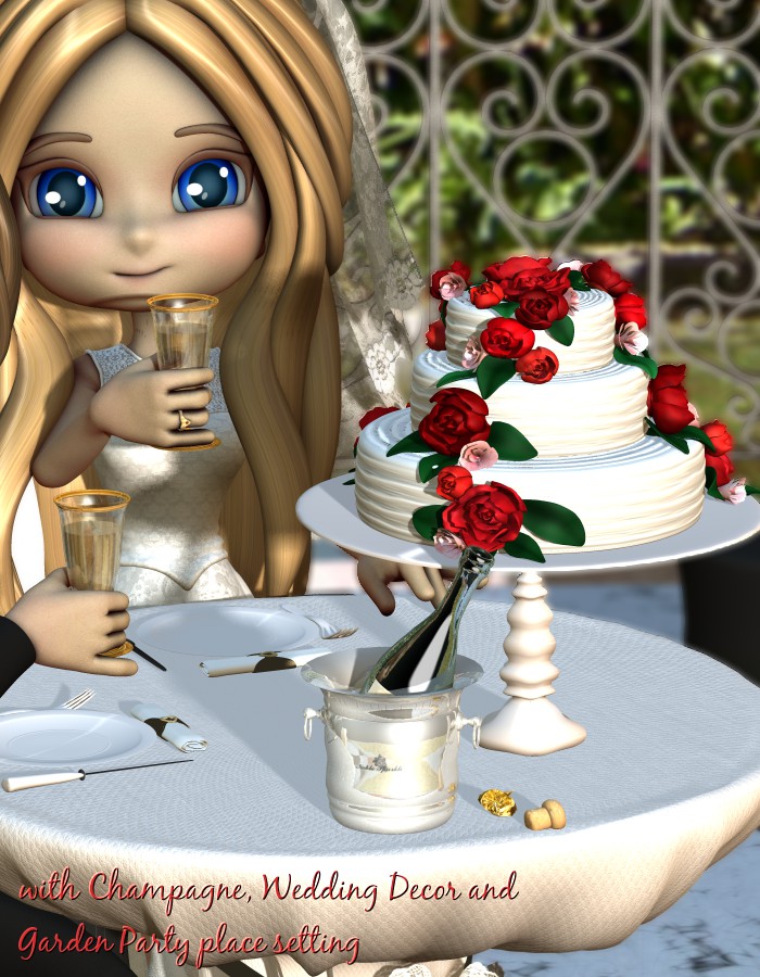 Celebrate - Wedding Cake by: esha3D-GHDesignRuntimeDNA, 3D Models by Daz 3D