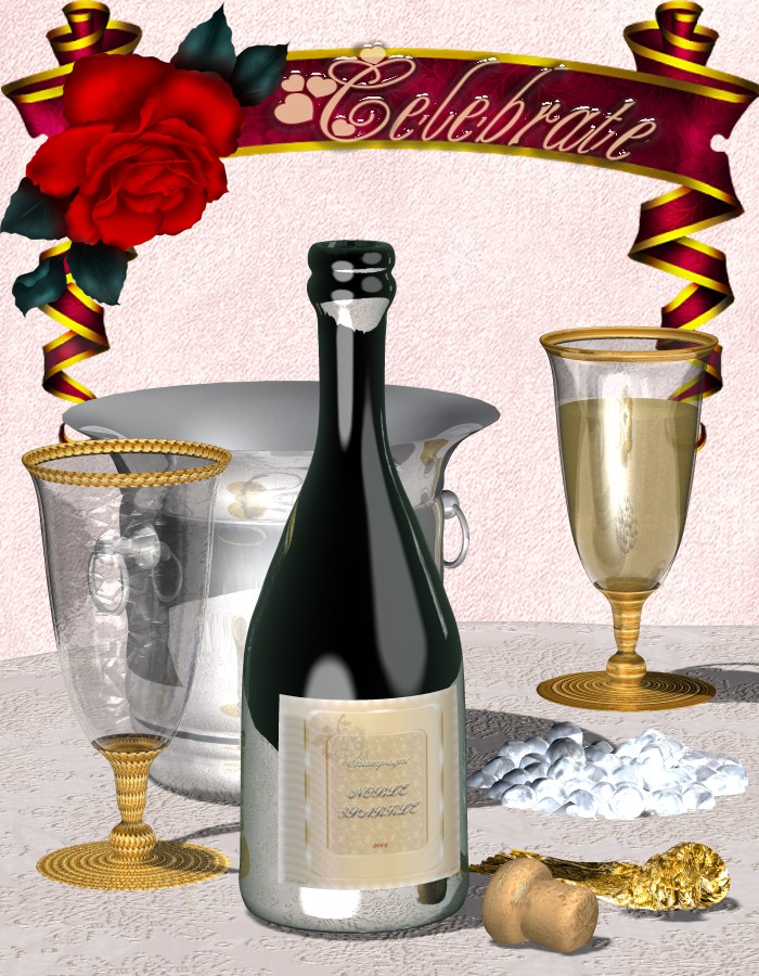 Celebrate - Champagne by: 3D-GHDesignRuntimeDNA, 3D Models by Daz 3D