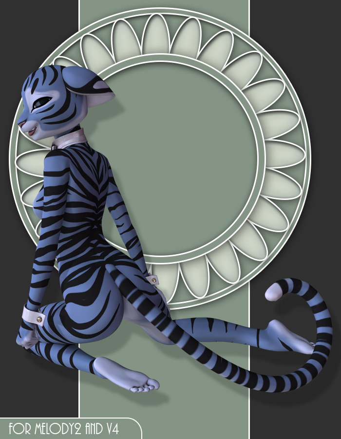 Blue Tiger for Melody2 Blue Tiger for Melody2 by: Lady LittlefoxRuntimeDNA, 3D Models by Daz 3D