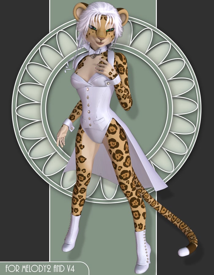 Golden Jaguar for Melody2 by: Lady LittlefoxRuntimeDNA, 3D Models by Daz 3D