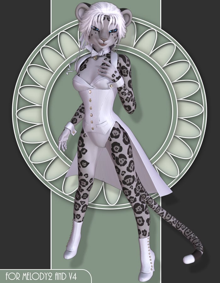 SnowLeopard for Melody2 by: Lady LittlefoxRuntimeDNA, 3D Models by Daz 3D